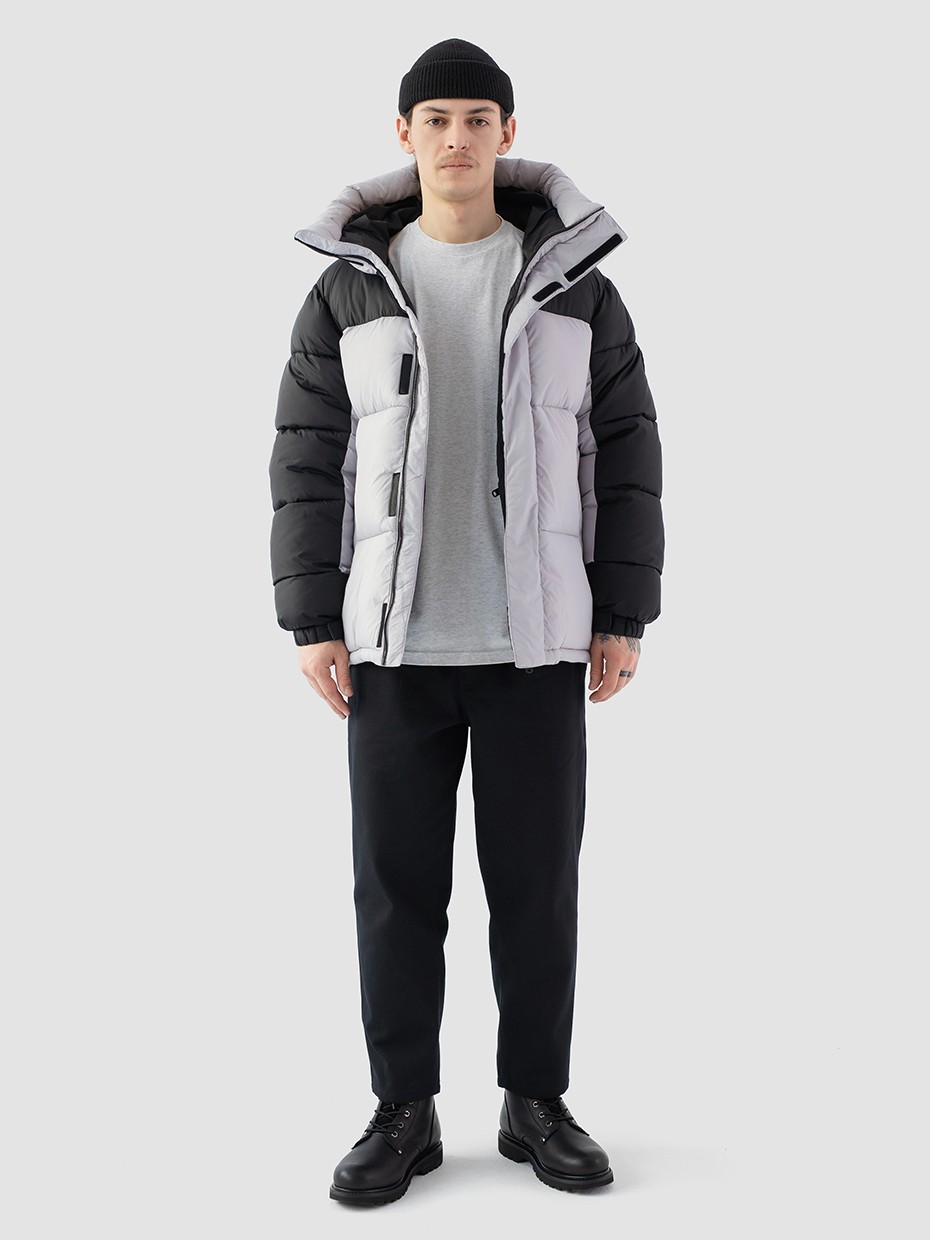 Куртка Harry Hatchet Boxy Puffer черный/светло-серый